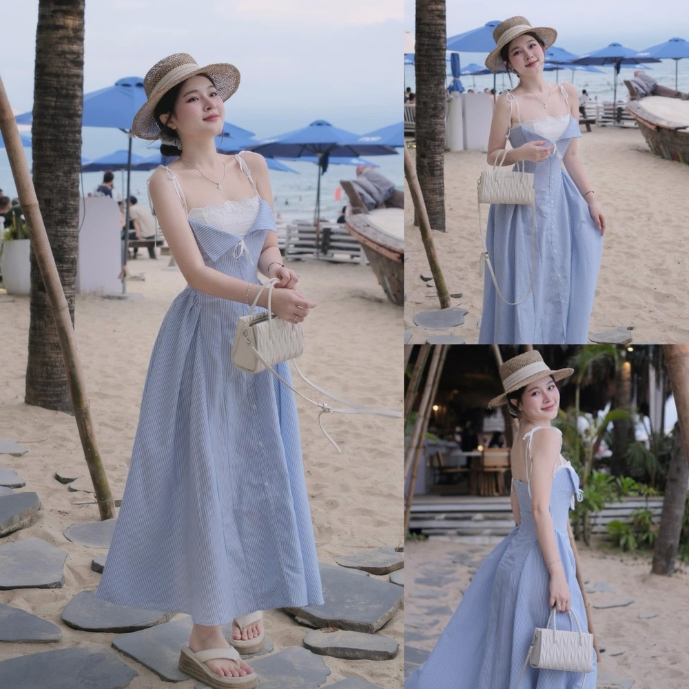 Elegant Blue Maxi Dress